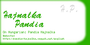 hajnalka pandia business card